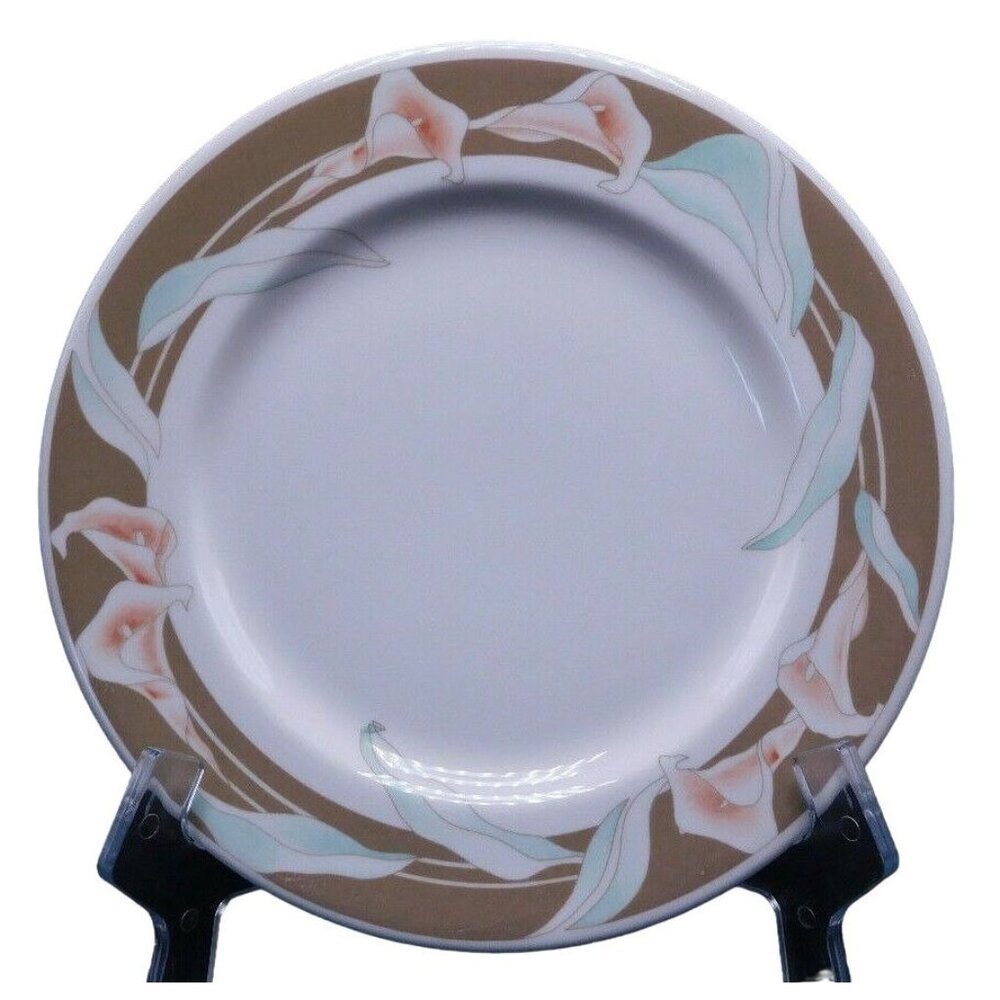 1 Syracuse China Restaurant Ware Calla Lily Round Plate   9 7/8" wide